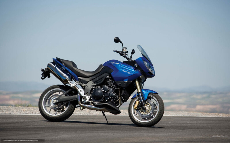 Blue Triumph Tiger Motorcycle — Serene