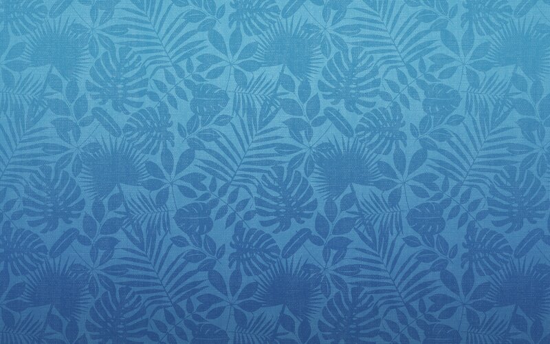 blue tropical leaf pattern