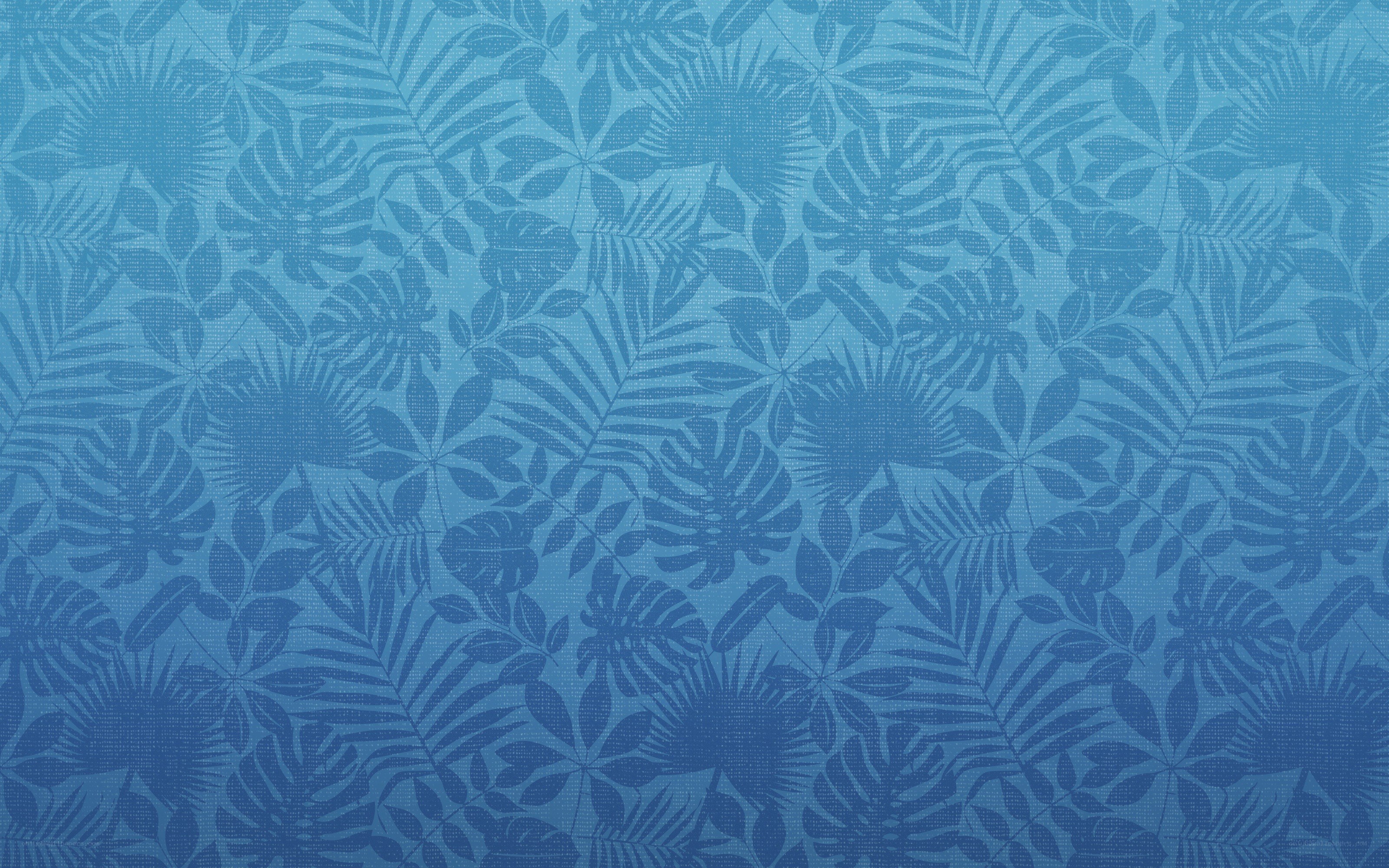 blue tropical leaf pattern