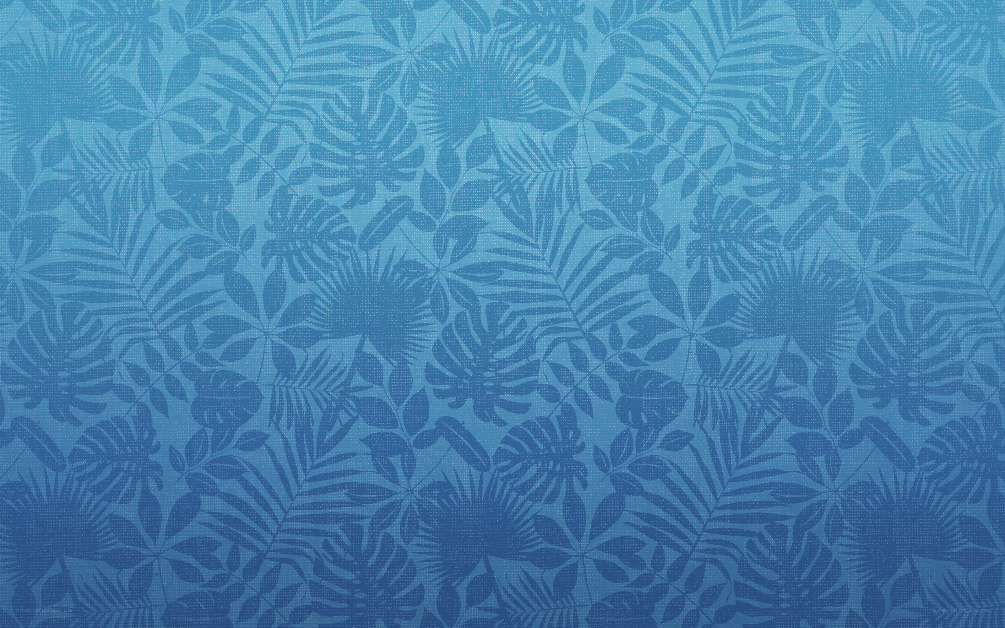 blue tropical leaf pattern