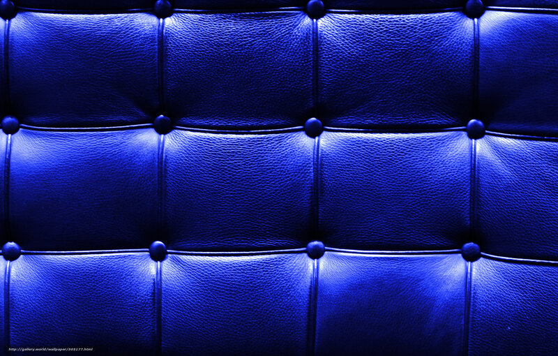 Blue Tufted Leather