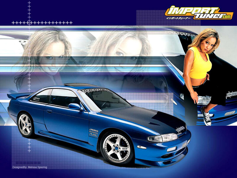 Blue Tuned Car with Model