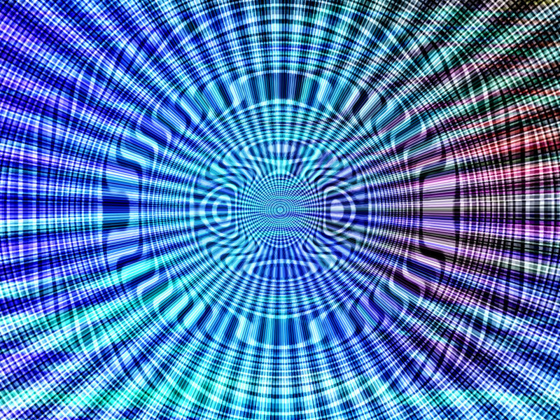 blue tunnel optical illusion