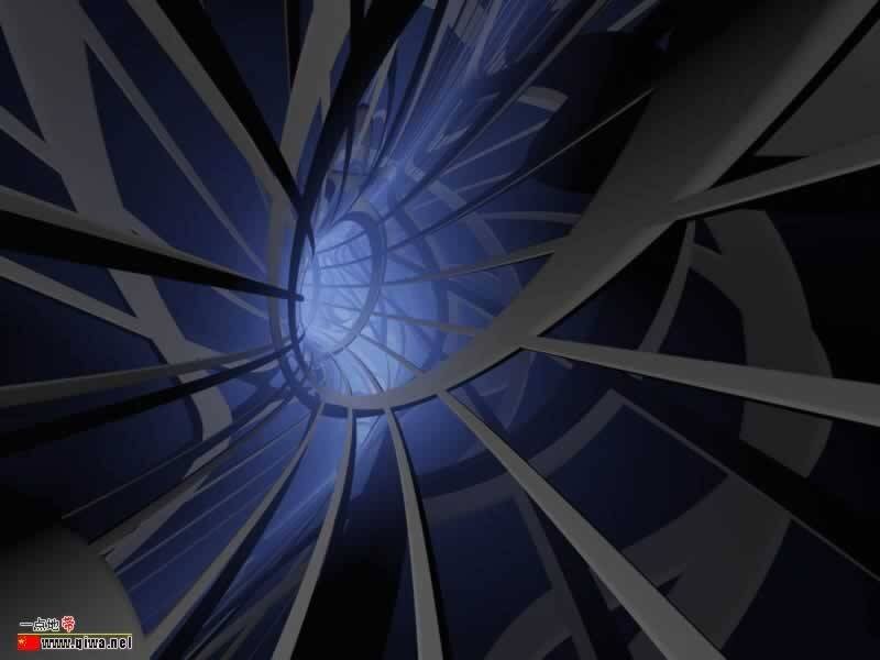 blue tunnel structure