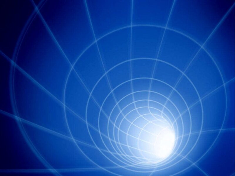 Blue Tunnel with Light — Serene