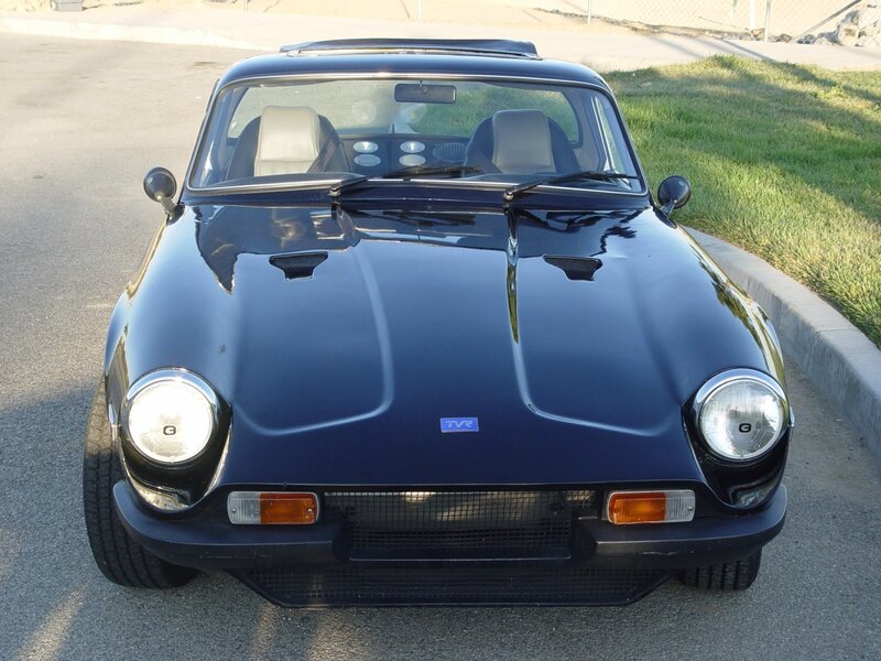 blue tvr sports car