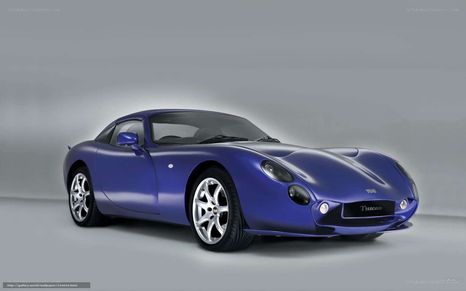 Blue TVR Tuscan sports car