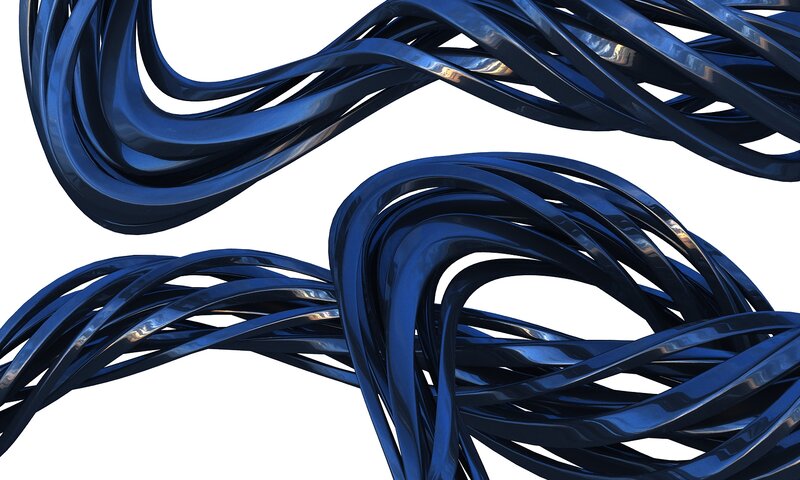 Blue Twisted Ribbons