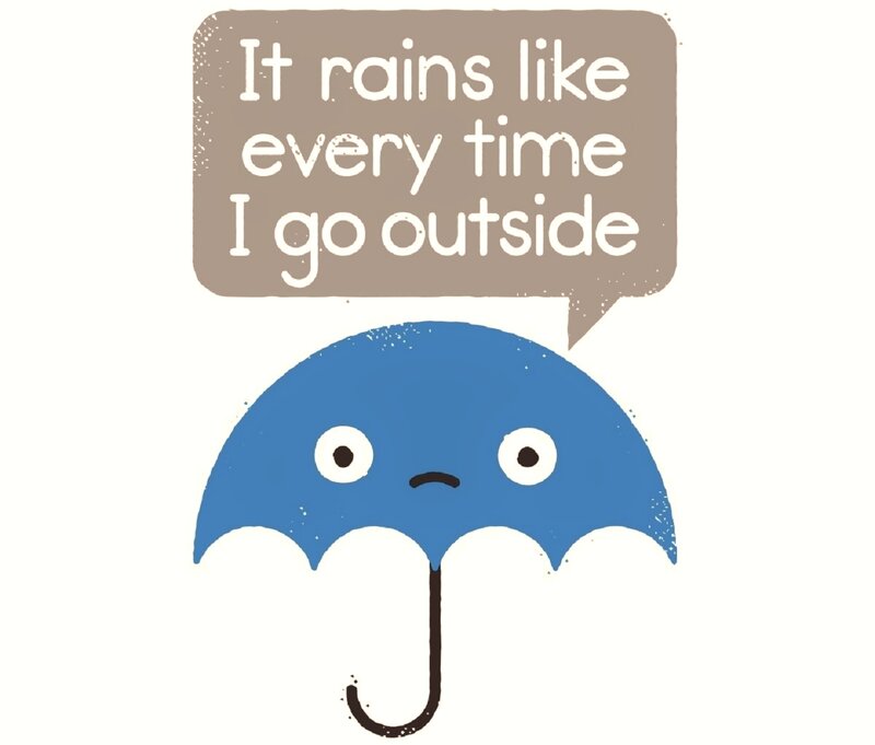 Blue Umbrella Character