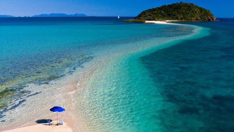 Blue Umbrella on Beach — Serene