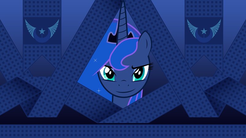 Blue Unicorn Pony — Dramatic, Night, Digital Art