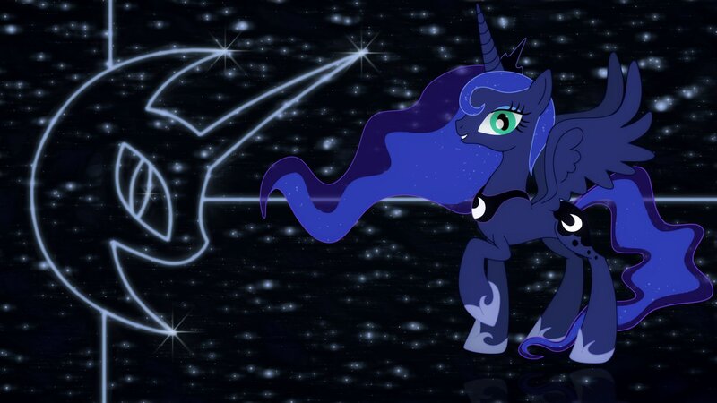 Blue Unicorn Pony — Dramatic