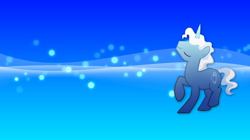 Blue unicorn pony in a dreamy scene