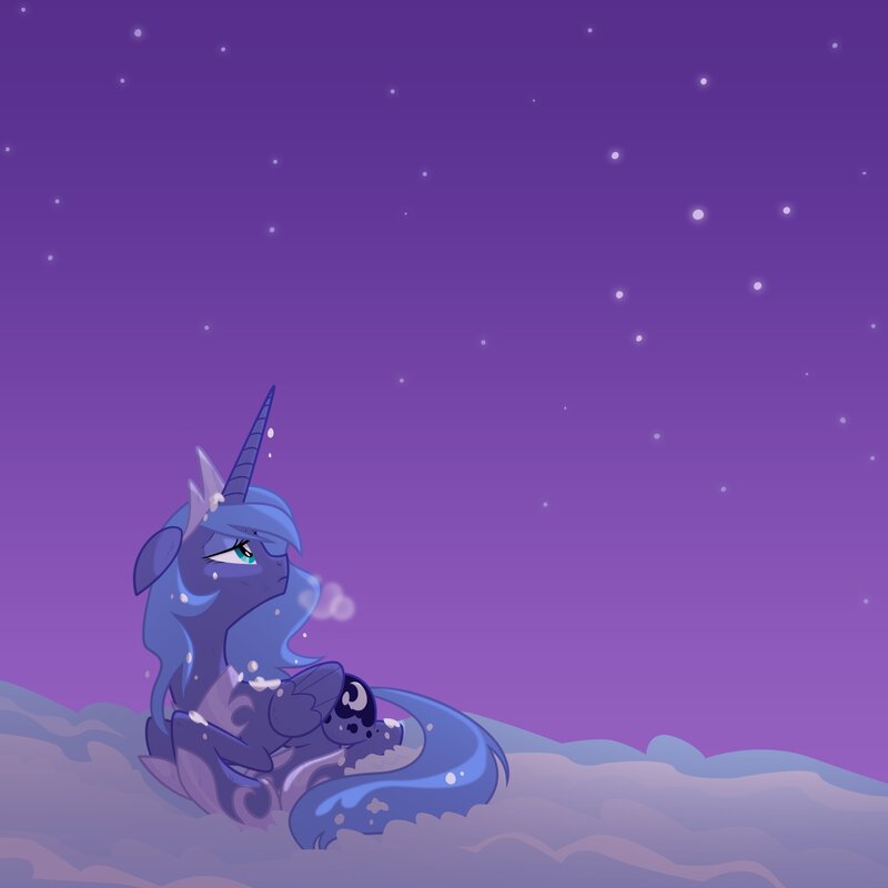 Blue Unicorn Pony — Purple