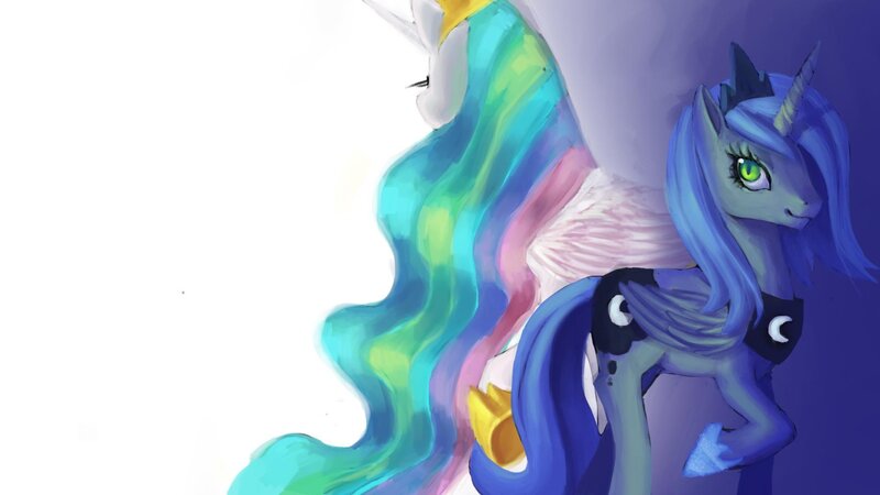 Blue Unicorn Pony — Serene, Night