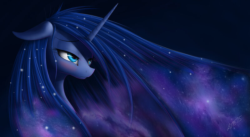 Blue Unicorn with Long Mane