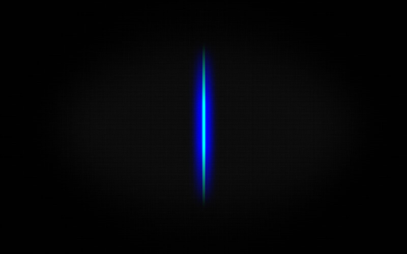 blue vertical line on black