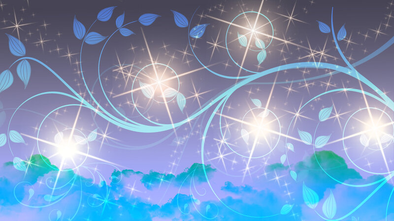 Blue Vines with Stars