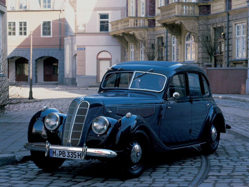 Blue Vintage Car — Black