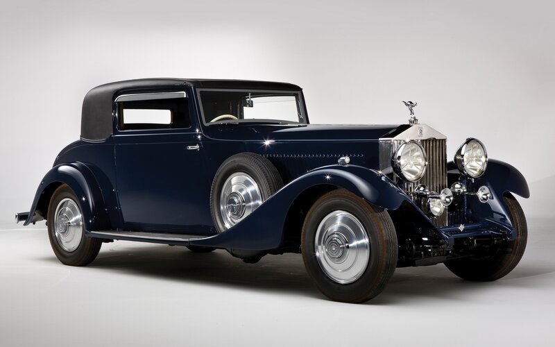 Blue Vintage Car — Classic, Photograph, Headlights