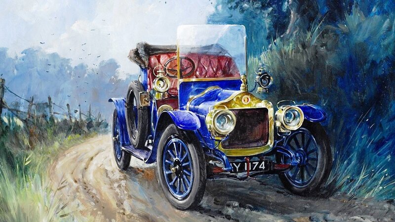 Blue Vintage Car — Dynamic