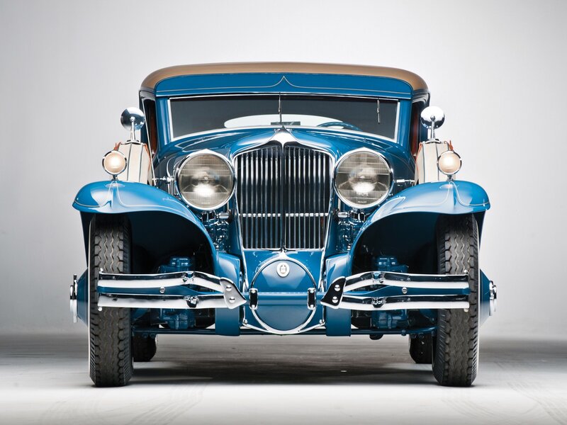 Blue Vintage Car — Neutral, Photograph, Headlights, Grille