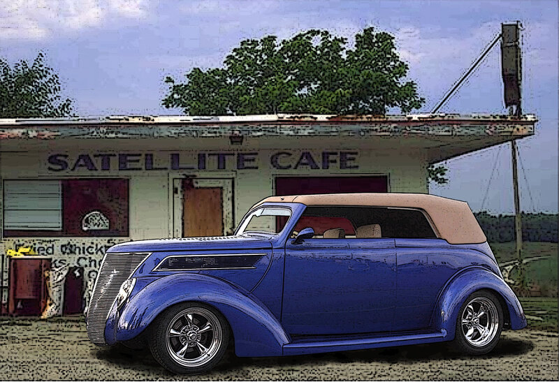 Blue Vintage Car — Nostalgic