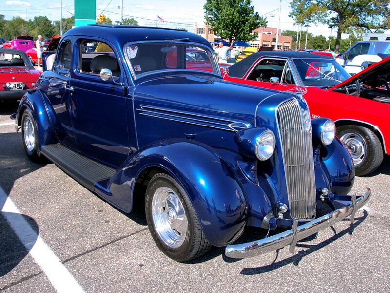 Blue Vintage Car — Outdoor, Afternoon, Photograph, Car Show, Other Cars