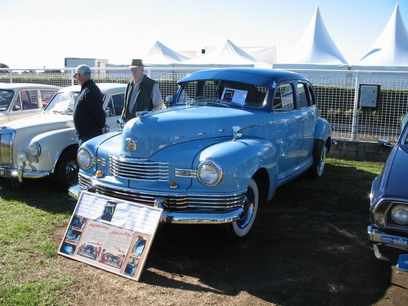 Blue Vintage Car — Outdoor, Afternoon, Photograph, Men