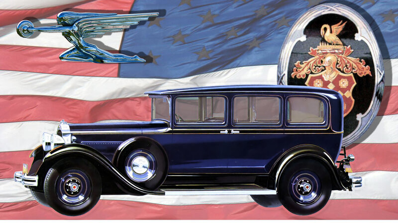 Blue Vintage Car — Patriotic