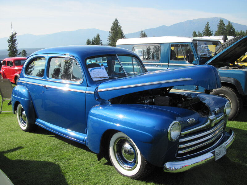 Blue Vintage Car — Serene, Afternoon, Photograph, Car Show