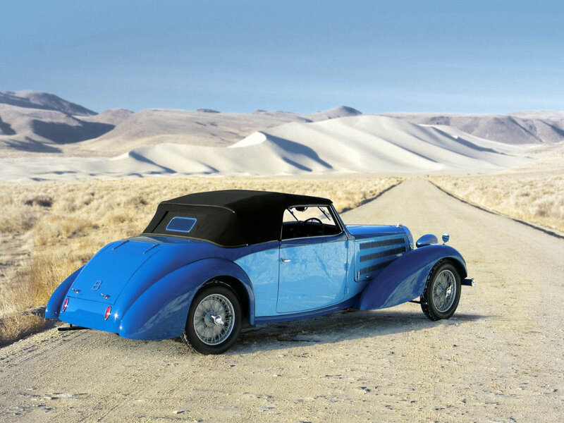 Blue Vintage Car — Serene, Afternoon, Photograph, Convertible