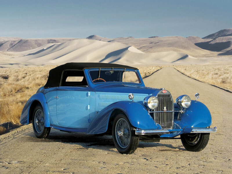 Blue Vintage Car — Serene, Afternoon, Photograph, Desert