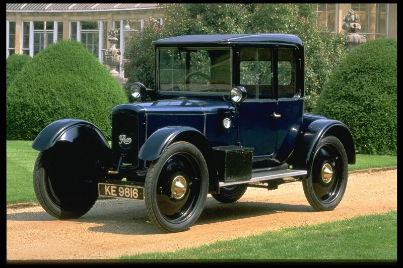 Blue Vintage Car — Serene, Afternoon, Photograph, Garden
