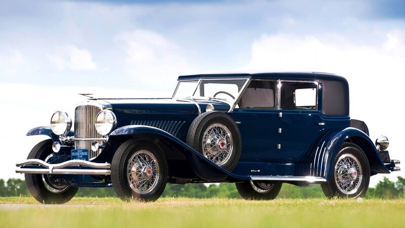 Blue Vintage Car — Serene, Afternoon, Photograph, Grass, Sky