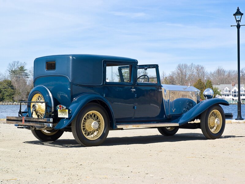 Blue Vintage Car — Serene, Afternoon, Photograph, Lake, Lamp Post
