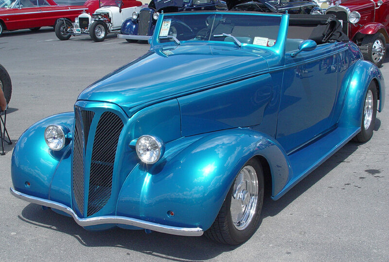 Blue Vintage Convertible — Bright