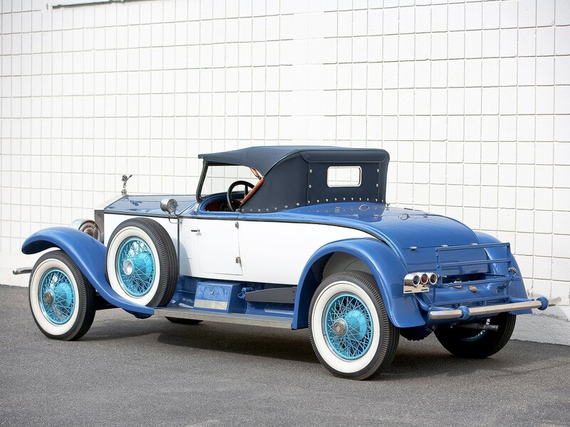 Blue Vintage Convertible — Calm, Afternoon, Photograph, White Wall Tires