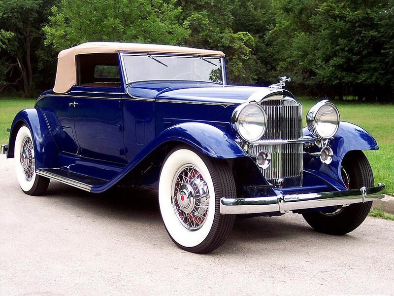 blue vintage convertible car