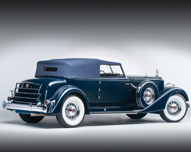 Blue Vintage Convertible — Dramatic, Photograph, Car