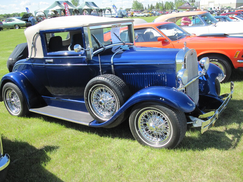 Blue Vintage Convertible — Outdoor
