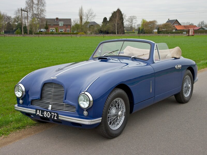 Blue Vintage Convertible — Serene, Spring, Photograph, Car