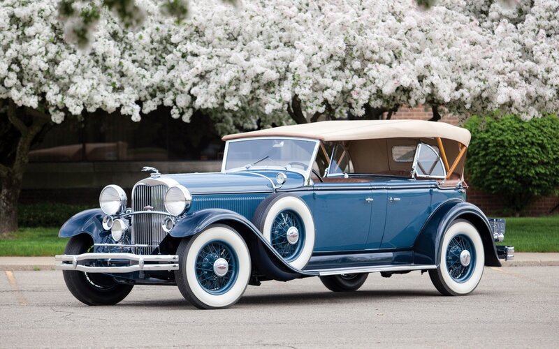 Blue Vintage Convertible — Serene, Spring