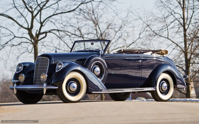 Blue Vintage Convertible — Serene, Winter