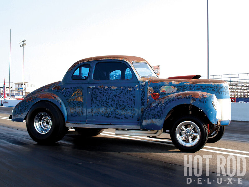 Blue Vintage Drag Car