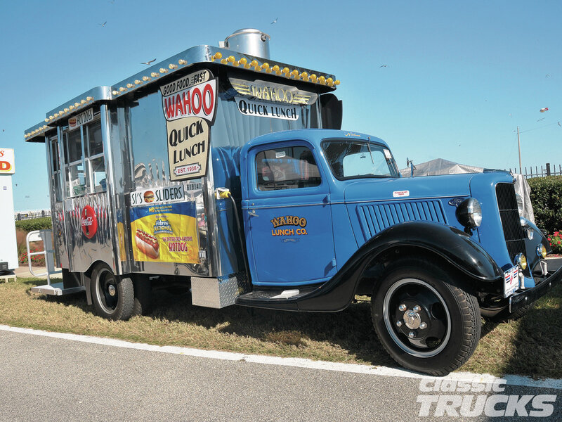 Blue Vintage Food Truck