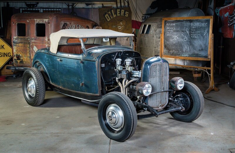 Blue Vintage Hot Rod — Industrial