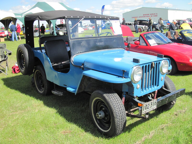 Blue Vintage Jeep — Outdoor