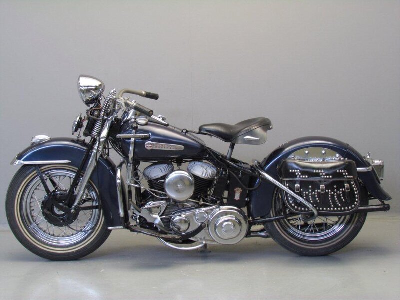 Blue Vintage Motorcycle — Neutral