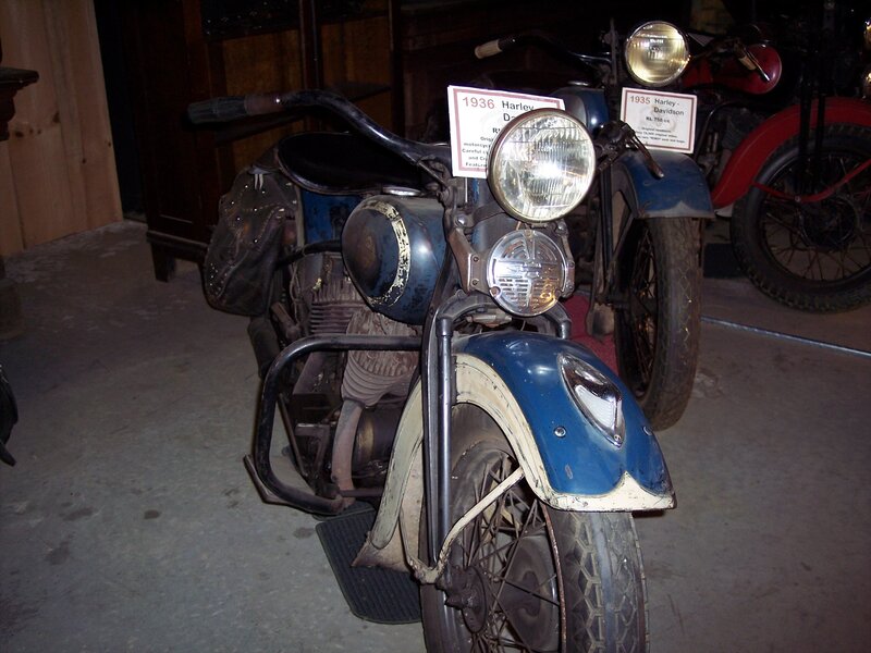 Blue Vintage Motorcycle